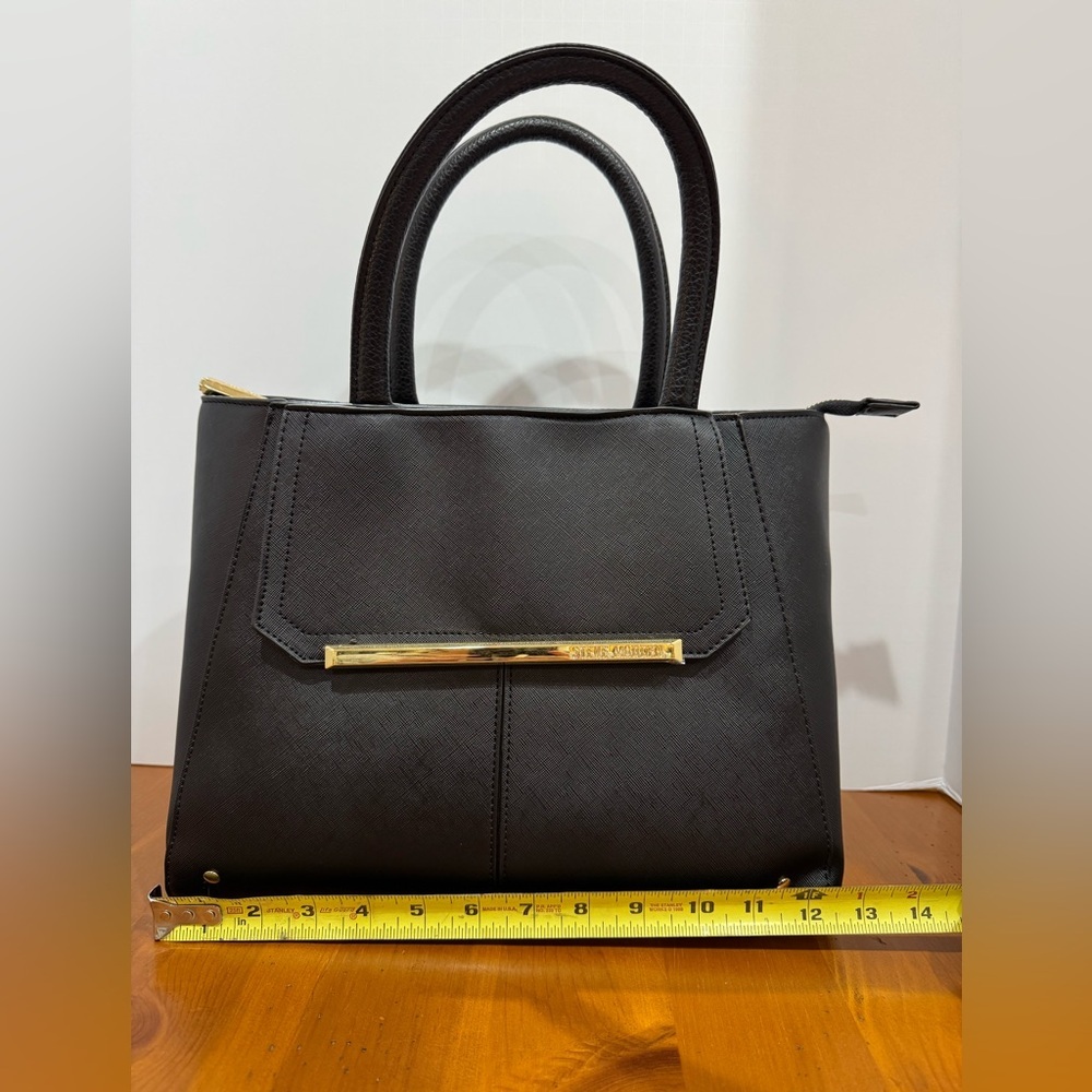 Steve Madden black handbag with textured fabric - Picture 3 of 14